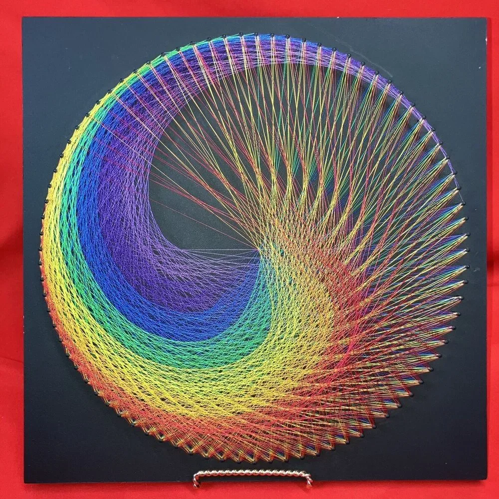 Rainbow String Art / Mandala Circle Wall‎ Decor / Rainbow / 12